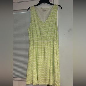 Gap lime green geometric xl dress